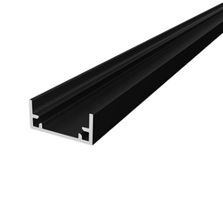 Profil LED P11-1 do płytek IP65 100cm | do osłonek C5 | czarny