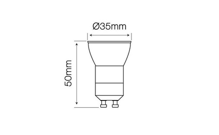 Żarówka LED line® GU11 SMD 170-250V AC 3W 255lm 38° biała zimna 6000K