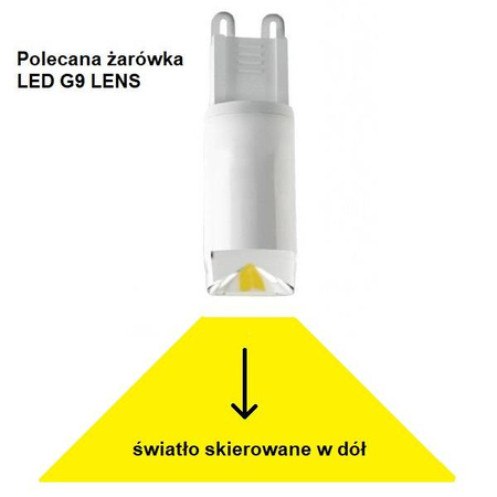 Żarówka LED G9 LENS 2.5W 230V 6000k zimna Spectrum