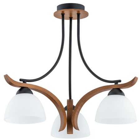 Lampa sufitowa ALFA BAFIA DREWNIANA 3xE27 46cm | 26123