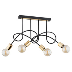 Lampa sufitowa ALFA TANGO CZARNA 4xE27 75cm | 63155