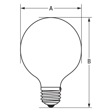 Filament LED GLOB G125 E27 230V 8W COG clear barwa ciepła 2700K