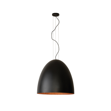 Lampa wisząca EGG XL BLACK/COPPER śr. 75 cm 7xE27 | czarny /miedziany 10321