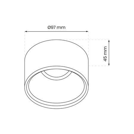 Oprawa podtynkowa sufitowa BALI ROUND WHITE śr. 9,6cm | biały