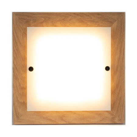 Kinkiet Finn 1xLED Zintegrowany 1200lm 2700K 14W Dąb Olejowany/Szkło Biało-Przezroczyste 4022974