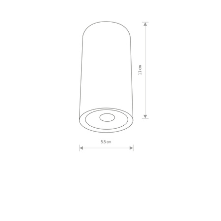 Oprawa sufitowa tuba EDESA LED S 3W biały IP54 śr. 5,5cm