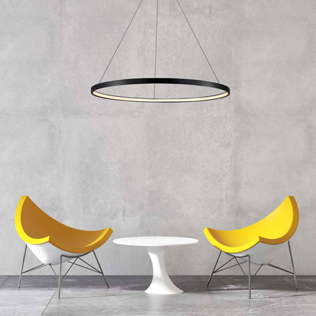 Lampa wisząca RING L 80cm 40W LED barwa zmienna CCT | czarny