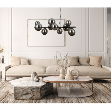 Lampa Canello dł. 86cm 10xG9 | czarny/chrom