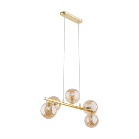 Stylowa lampa wisząca złote kulki ESTERA GOLD V | Złota 4549