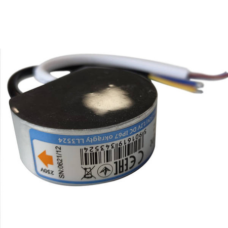 Zasilacz hermetyczny LDW 12W 12V DC IP67 okrągły 5,8cm