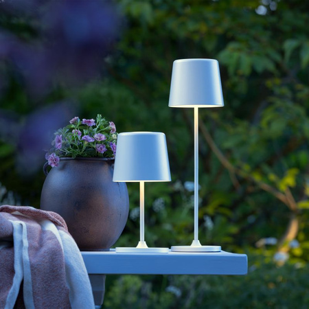 Lampa stołowa IP44 regulowana wysokość Xaana LED DIM | biały