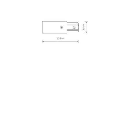 Końcówka zasilająca PROFILE POWER END CAP BLACK 9463