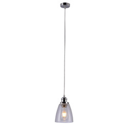 Lampa wisząca VOICE 31-70821 chrom/transparentny 1x40W E27