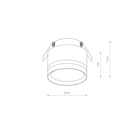 Lampa podtynkowa MURTER śr. 8,5cm GX53 | biały 10490