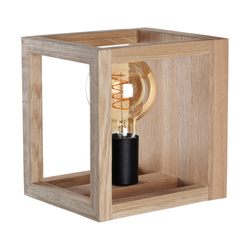 Kinkiet Kago 1xE27 Max.40W Dąb Olejowany/Czarny Metal 9159174