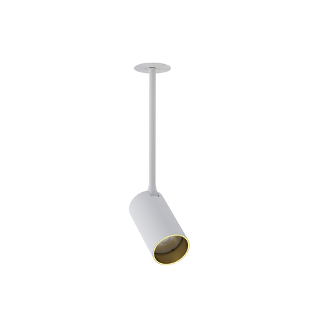 Lampa punktowa podtynkowa MONO SURFACE LONG S 29cm GU10 | biały/złoty