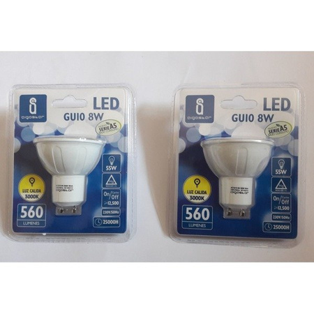 Żarówka LED GU10 8W ciepła 3000K