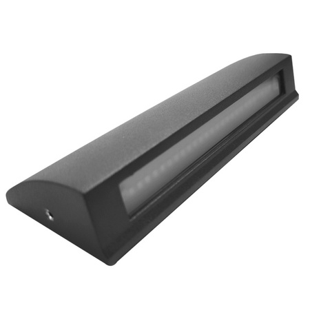 Zewnętrzna lampa natynkowa na murek STEP 10W 4000K | antracyt