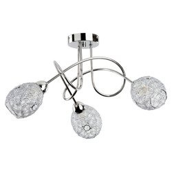 Lampa sufitowa nowoczesna druciana żyrandol VERA III chrom śr. 54cm