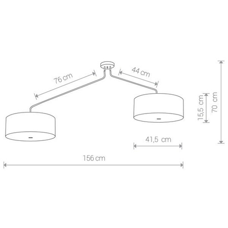 Lampa sufitowa HAWK WHITE 6x E27 | biały 8843