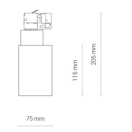 Reflektor do szyny CTLS NEA LED 30W 3000K | czarny