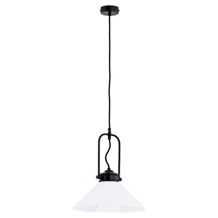 Lampa wisząca zwis MERIN czarny/biały śr. 30cm