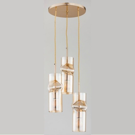 Lampa wisząca ALFA KAPRIS ZŁOTA 3xE27 32cm | 61015