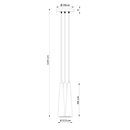 Lampa wisząca SULA 3P, naturalne drewno/biały, 3x40W GU10, SL.1101