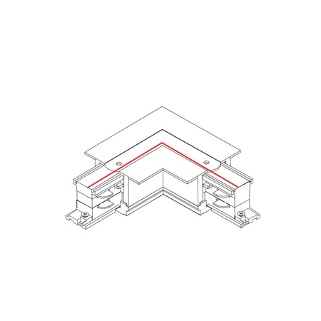 Łącznik L kątowy CTLS RECESSED POWER L CONNECTOR RIGHT L-R 8231 prawy czarny 8231