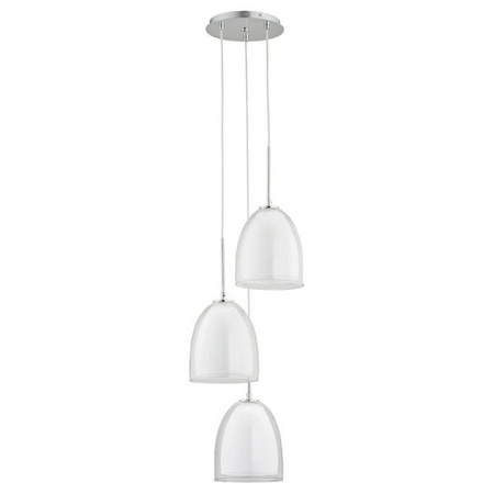 Lampa wisząca RONDA chrom/transparentny śr. 34cm