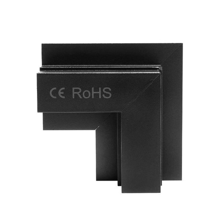 Łącznik kątowy do szyn magnetycznych podtynkowych 13mm | czarny