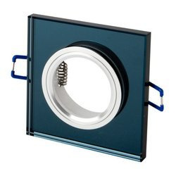 Oprawa szklana wpuszczana oczko kwadrat GU10 / MR16 | czarny