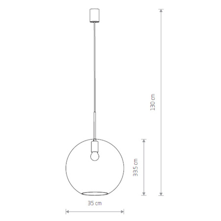 Lampa wisząca SPHERE XL śr.35 cm E27 | czarny