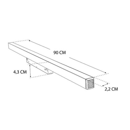 Oprawa magnetyczna pasek LED 90cm DDCX-GF900 30W 4000K | czarny