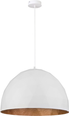 Lampa wisząca DIAMENT biało - miedziana 50cm