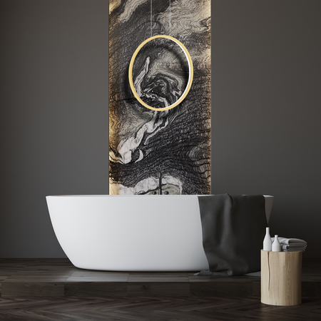 Lampa wisząca SATURNO, złota, 28W LED, barwa neutralna 4000K, ML8855
