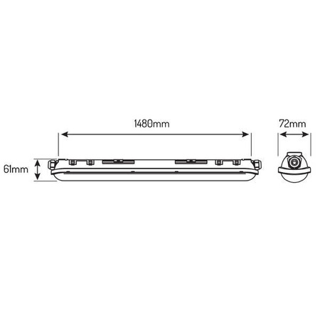 Oprawa hermetyczna LED line LINKER 55W 4000K IP65 7150Lm długość 148cm