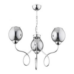 Lampa wisząca do salonu FIOLA 3x E27 wys. 75cm | chrom