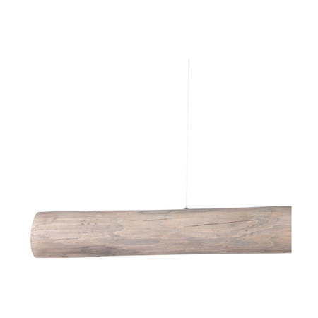 Lampa wisząca Lucas 1xLED Samsung 24V zintegrowana 3080lm 3000K 33W barwiona sosna szara/czarny metal/przezroczysty kabel PVC z dotykowym ściemniaczem 69670104