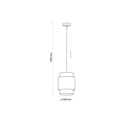 Lampa wisząca rattanowa abażur do salonu BOHO WHITE szer. 20cm | biały 6528