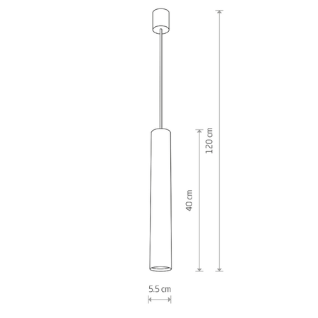 Zwis nad stolik blat EYE BLACK L zwis 120cm 6841