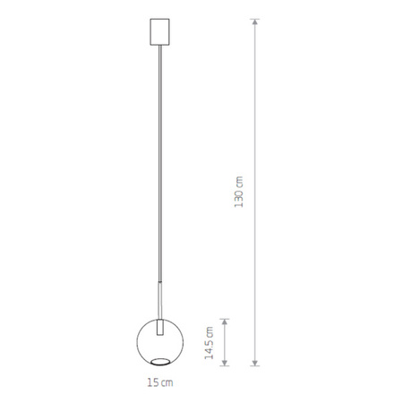 Lampa wisząca SPHERE S śr.15 cm G9 | czarny 7847