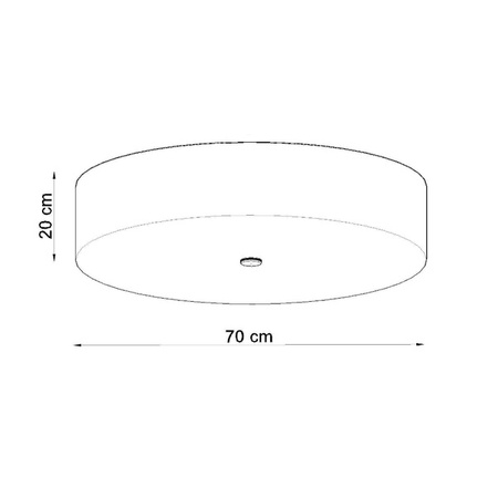 Lampa sufitowa SKALA SL.0811, 70cm, biała, 6x60W E27
