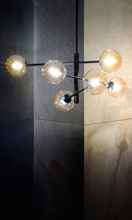 Lampa sufitowa, kule ORO 6 bursztynowy 32073