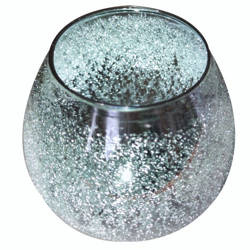 Klosz do lampy INFINITY śr. 13cm | dymione szkło z brokatem 80392