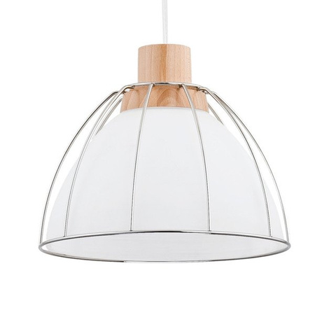 Lampa wisząca ALFA VIVIO DREWNIANA 1xE27 26cm | 60317
