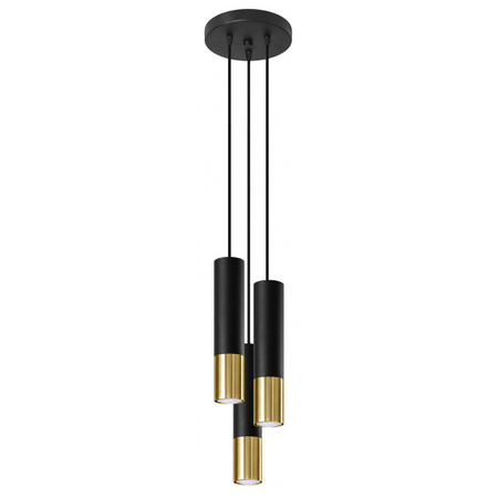 Lampa wisząca LOOPEZ 3P SL.0955 czarny/złoty 3xGU10