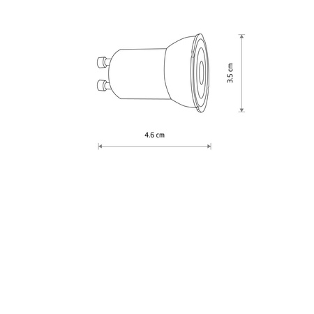 Żarówka LED GU10 4W barwa ciepła 3000K | biały 10230