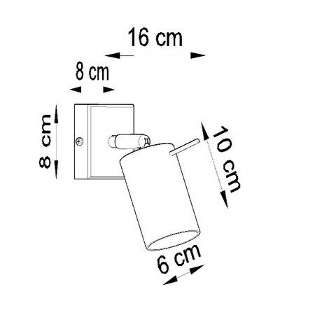 Kinkiet RING wykonany ze stali w kolorze czarnym 12W LED, SL.0091