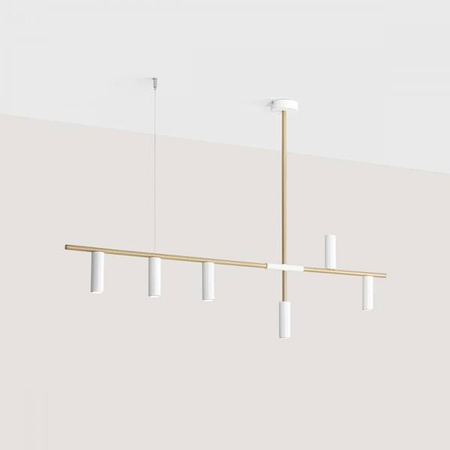 Aldex Lampa wisząca TREVO 6, 1097K40, biały/mosiądz, 6x35 GU10